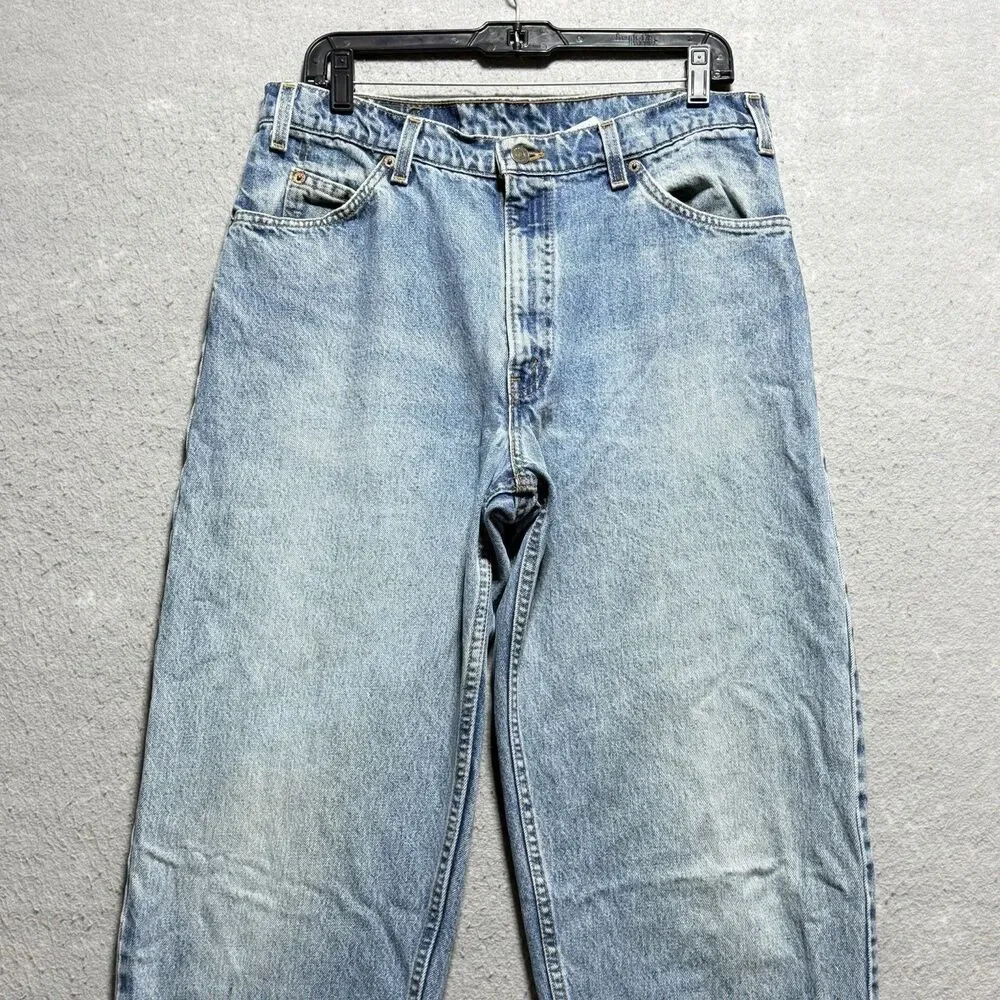 VTG Orange Tab Levi's 560 Jeans 34x34 Blue Baggy Loose Fit Tapered Leg 1997